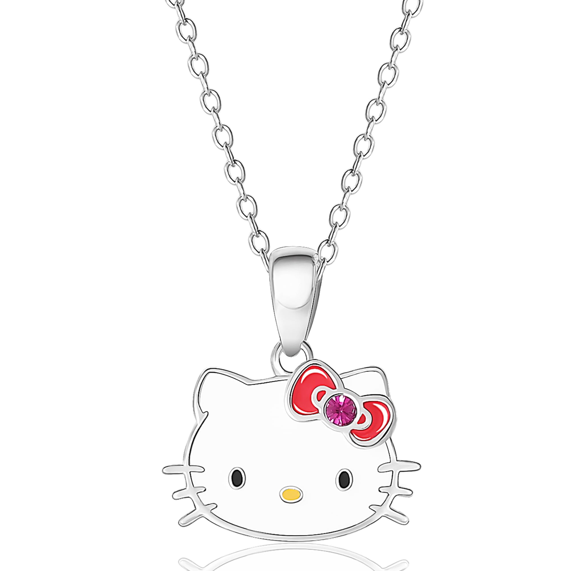 Hello Kitty Sanrio Necklace Officially Licensed Silver Plated Necklace Enamel and Crystal Crystal Women s Pendant, Brass,
Hello Kitty Sanrio Necklace Officially Licensed Silver Plated Necklace Enamel and Crystal Crystal Women s Pendant, Brass,