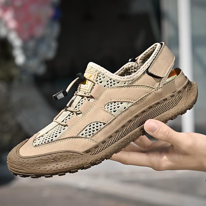 Men s Shoes Summer Outdoor Sports Hiking Shoes Casual Sandals Men s Leather Mesh Trend Shoes Breathable Baotou Carved Shoes 38 чёрный
Men s Shoes Summer Outdoor Sports Hiking Shoes Casual Sandals Men s Leather Mesh Trend Shoes Breathable Baotou Carved Shoes 38 чёрный