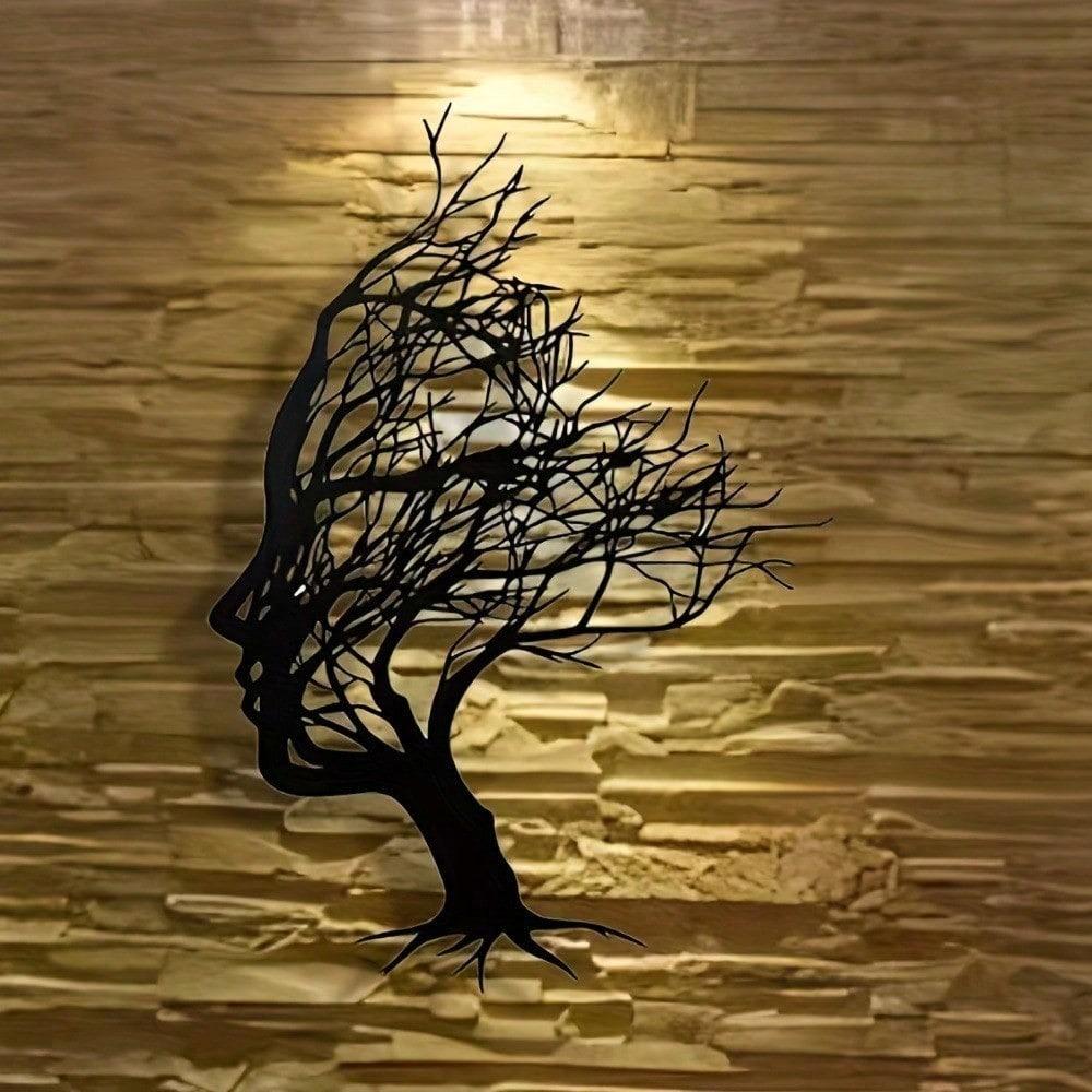 1 шт. Элегантный и минималистичный: Металлическая пластина с выдолбленной ветвью и женской головой с линиями, настенное произведение искусства TY7285 разноцветный
1 шт. Элегантный и минималистичный: Металлическая пластина с выдолбленной ветвью и женской головой с линиями, настенное произведение искусства TY7285 разноцветный