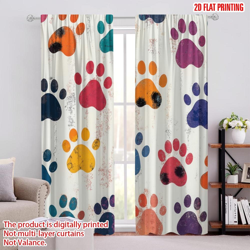 2pcs,2D plane printing Creative Curtains Colorful Paw Prints Versatile Polyester Fabric (without rod) Home Decor Ldeal for 52.50 × 116.00 cm 2 pcs
2pcs,2D plane printing Creative Curtains Colorful Paw Prints Versatile Polyester Fabric (without rod) Home Decor Ldeal for 52.50 × 116.00 cm 2 pcs
