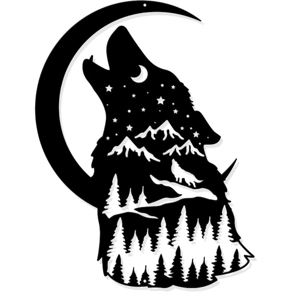 1pc Black Howling Wolf Iron Wall Art, Electrophoresis Coating 300x227x1mm for Front Porch Living Room Kitchen
1pc Black Howling Wolf Iron Wall Art, Electrophoresis Coating 300x227x1mm for Front Porch Living Room Kitchen