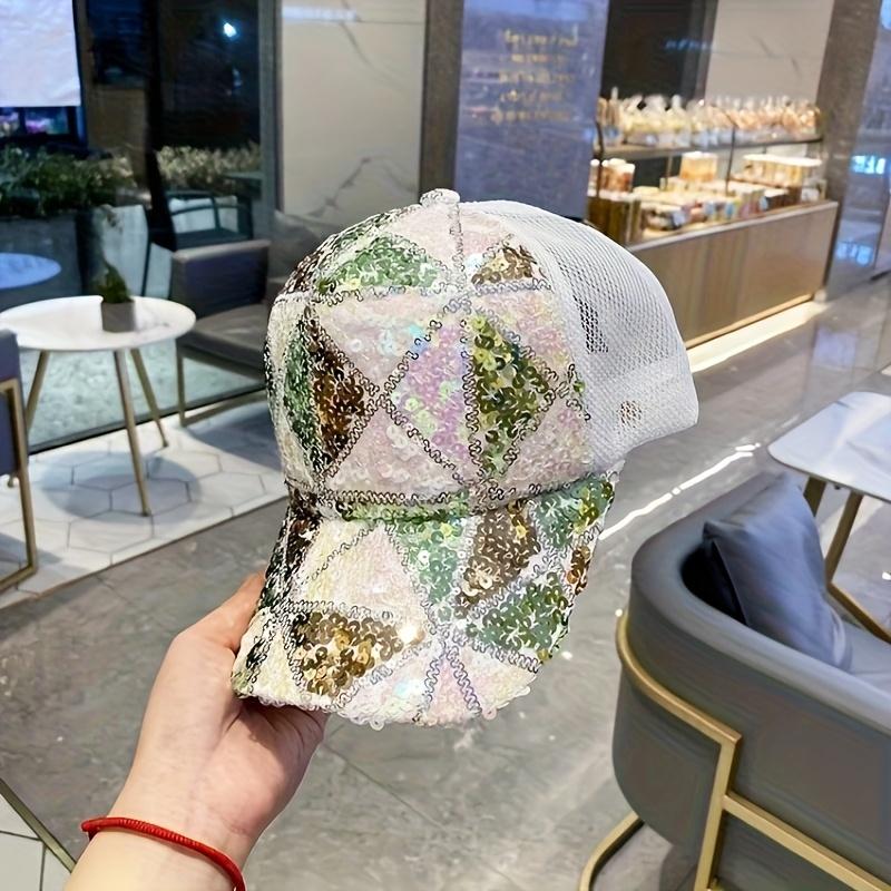 Women S Colorful Sequined Hat for Spring And Summer, Breathable Mesh Sunshade Baseball Cap, Sparkling Travel Flat-Brimmed Cap
Women S Colorful Sequined Hat for Spring And Summer, Breathable Mesh Sunshade Baseball Cap, Sparkling Travel Flat-Brimmed Cap