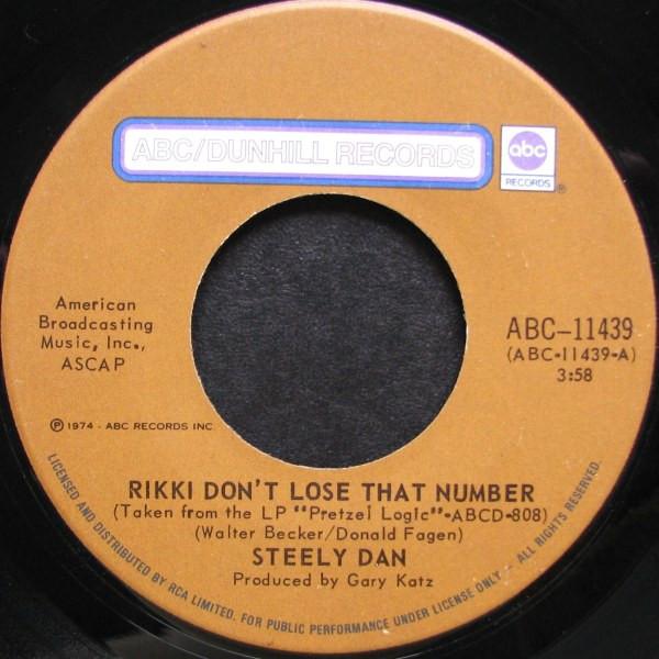 7-дюймовая пластинка STEELY DAN - Rikki Don t Lose That Number / Any ABC11439 ABC/Dunhill Rec 1974 Канада Рок Б/У
7-дюймовая пластинка STEELY DAN - Rikki Don t Lose That Number / Any ABC11439 ABC/Dunhill Rec 1974 Канада Рок Б/У