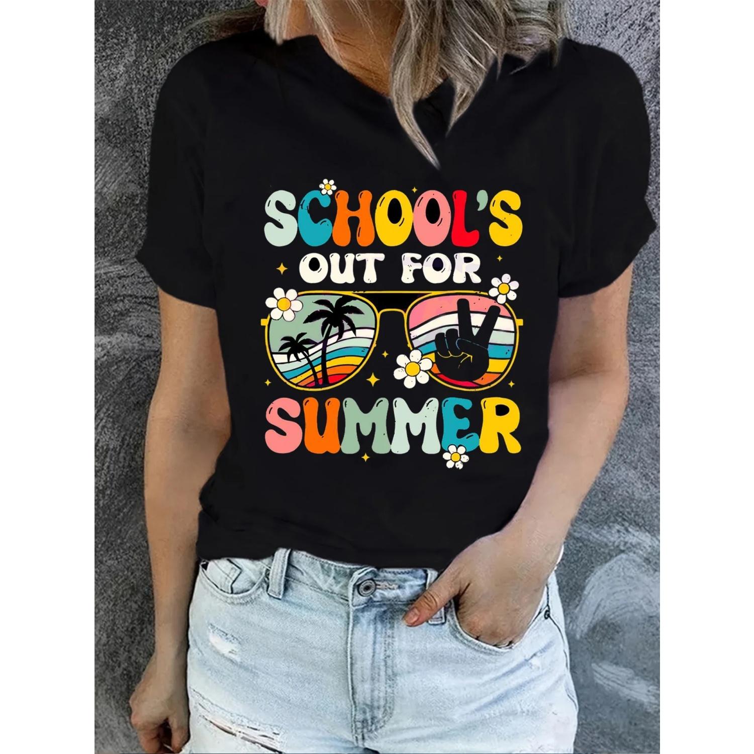 Women s Graphic Letter Print T-shirt - Casual Crew Neck Short Sleeve Top for Spring & Summer S чёрный
Women s Graphic Letter Print T-shirt - Casual Crew Neck Short Sleeve Top for Spring & Summer S чёрный