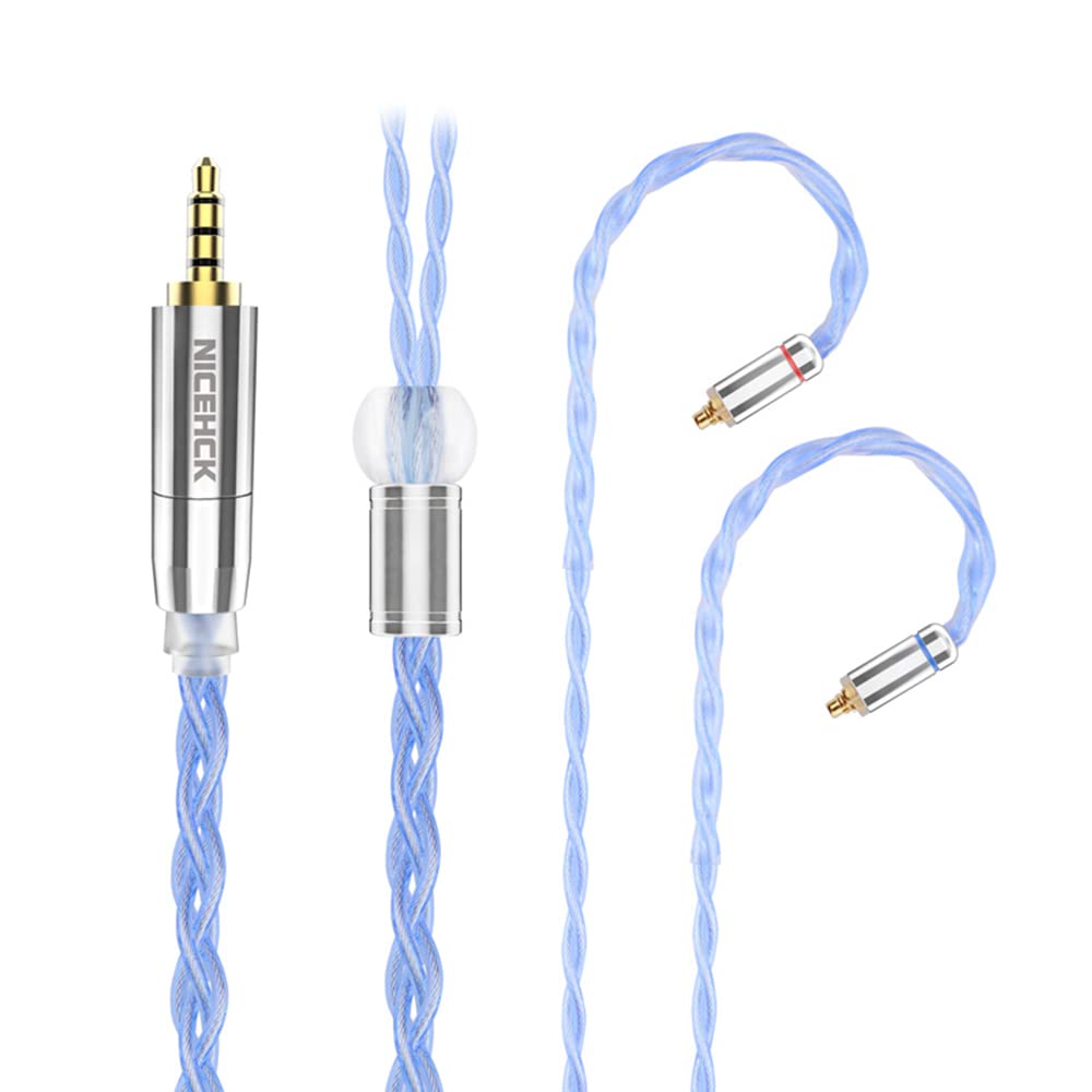 NICEHCK BlueDay Earphone Single Crystal Copper OCC 6N MMCX Metal Upgrade DIY Earphone Improved Sound Quality MMCX Recable, Silver-Plated 99.9999%
NICEHCK BlueDay Earphone Single Crystal Copper OCC 6N MMCX Metal Upgrade DIY Earphone Improved Sound Quality MMCX Recable, Silver-Plated 99.9999%