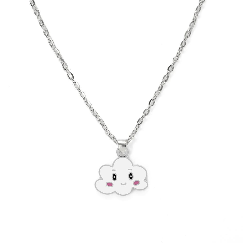 Cartoon Smiling Face Cloud Pendant Necklaces for Friends Cute Gold Silver Color Alloy Chain Lobster Clasp Fashion Jewelry Gifts
Cartoon Smiling Face Cloud Pendant Necklaces for Friends Cute Gold Silver Color Alloy Chain Lobster Clasp Fashion Jewelry Gifts