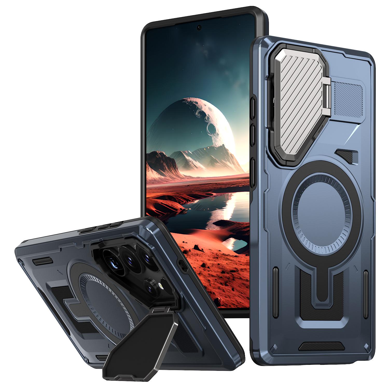 For Samsung Galaxy S25 Ultra Case Compatible with MagSafe Lens Lid Kickstand PC+TPU Back Cover Blue
For Samsung Galaxy S25 Ultra Case Compatible with MagSafe Lens Lid Kickstand PC+TPU Back Cover Blue