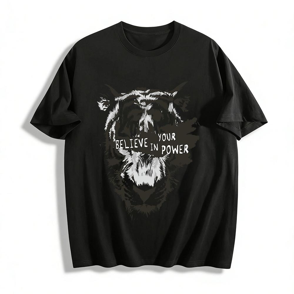 Believe In Your Power Tiger Print Cool Street Style Casual T-Shirt Pure cotton T-shirt XXS
Believe In Your Power Tiger Print Cool Street Style Casual T-Shirt Pure cotton T-shirt XXS
