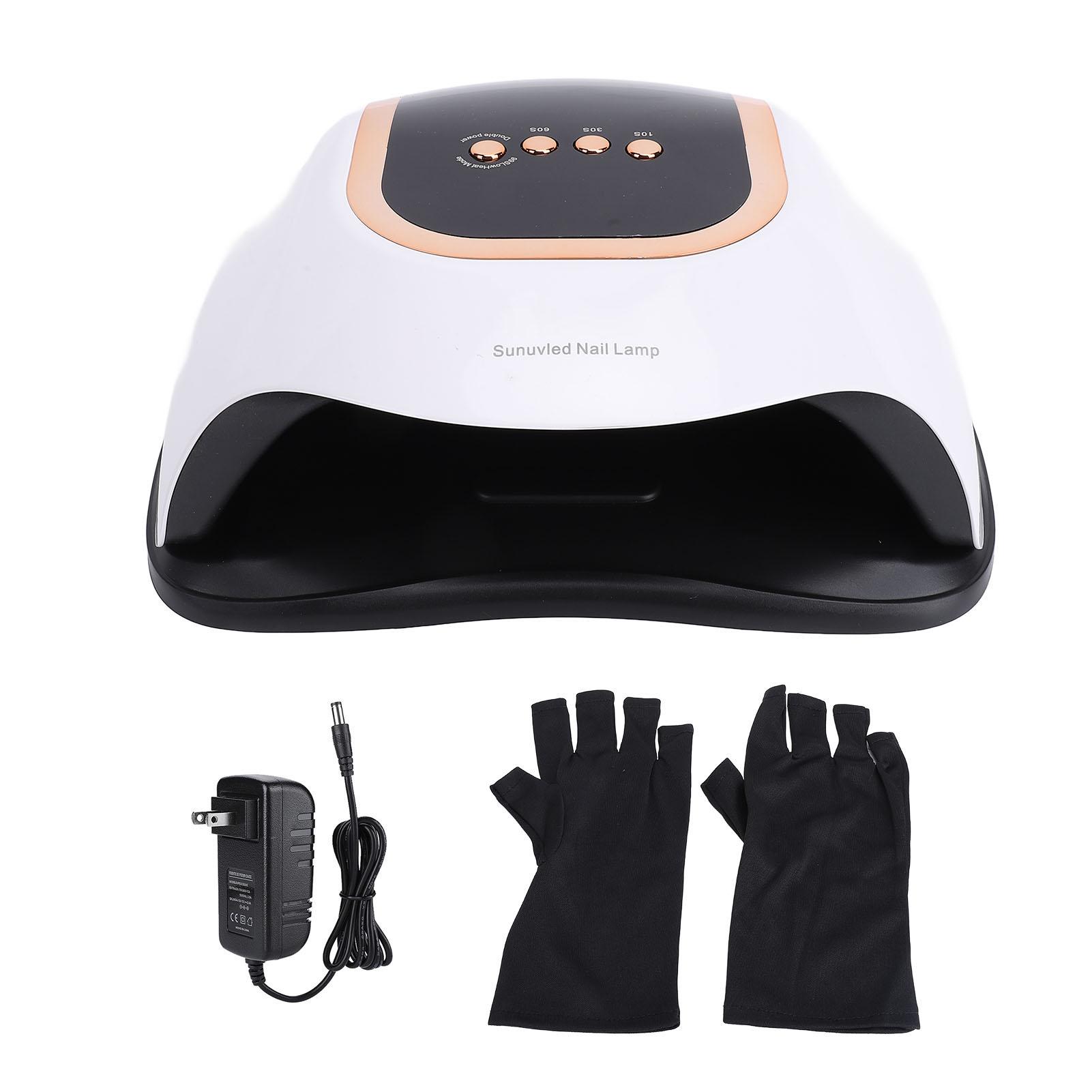 UV LED Nail Lamp 3 Timer Settings Auto Off Professional UV Nail Dryer with Gloves for Gel Nail Polis US Plug
UV LED Nail Lamp 3 Timer Settings Auto Off Professional UV Nail Dryer with Gloves for Gel Nail Polis US Plug