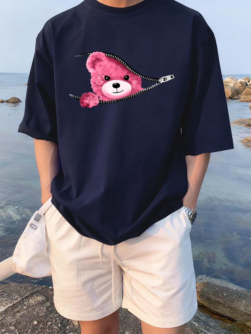 Secretly Watching Your Pink Bear Prints TShirts Womens Summer Cotton Short Sleeve ONeck Comfortable Loose Tops Casual Clothes 4XL
Secretly Watching Your Pink Bear Prints TShirts Womens Summer Cotton Short Sleeve ONeck Comfortable Loose Tops Casual Clothes 4XL