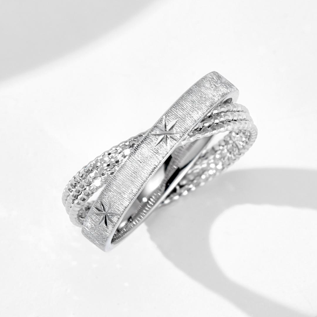 Mercury Story Double Ring: Vintage 925 Sterling Silver Layered Starlight Design for Women US 5 біле золото кольору
Mercury Story Double Ring: Vintage 925 Sterling Silver Layered Starlight Design for Women US 5 біле золото кольору