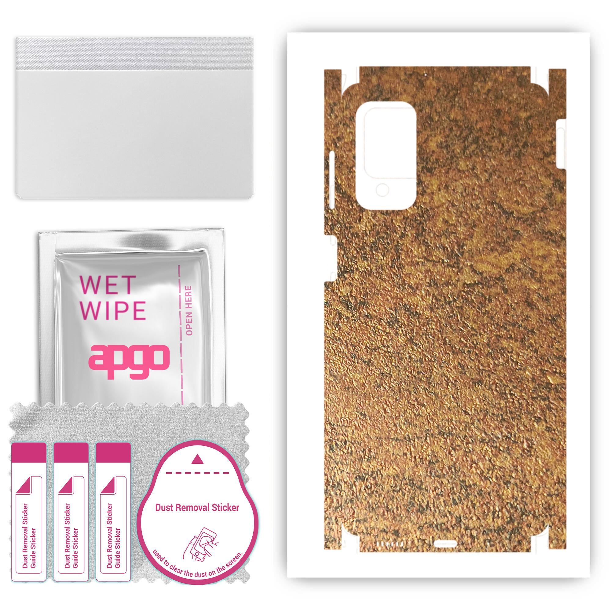 apgo Protective Skin Sticker for the back+sides compatible with Samsung Galaxy M52, Full Wrap Film, Foil, Vinyl - Pattern Rusty Copper
apgo Protective Skin Sticker for the back+sides compatible with Samsung Galaxy M52, Full Wrap Film, Foil, Vinyl - Pattern Rusty Copper