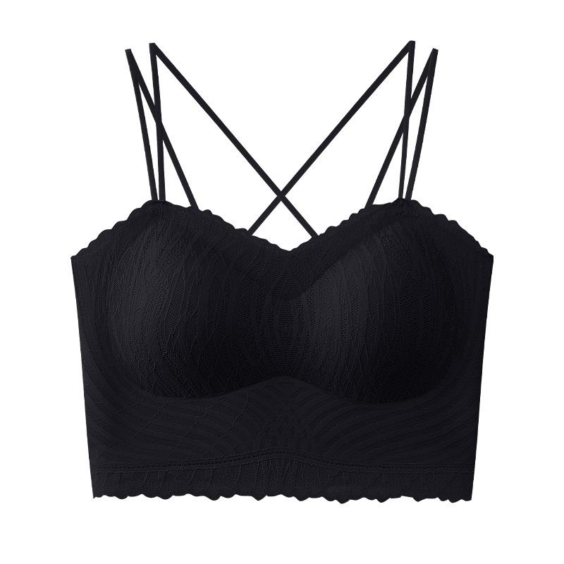 Beauty back sling vest, summer thin lace inner cover with chest pad bra integrated tube top and outer wear F/one size (recommended 45-70kg) чорний
Beauty back sling vest, summer thin lace inner cover with chest pad bra integrated tube top and outer wear F/one size (recommended 45-70kg) чорний