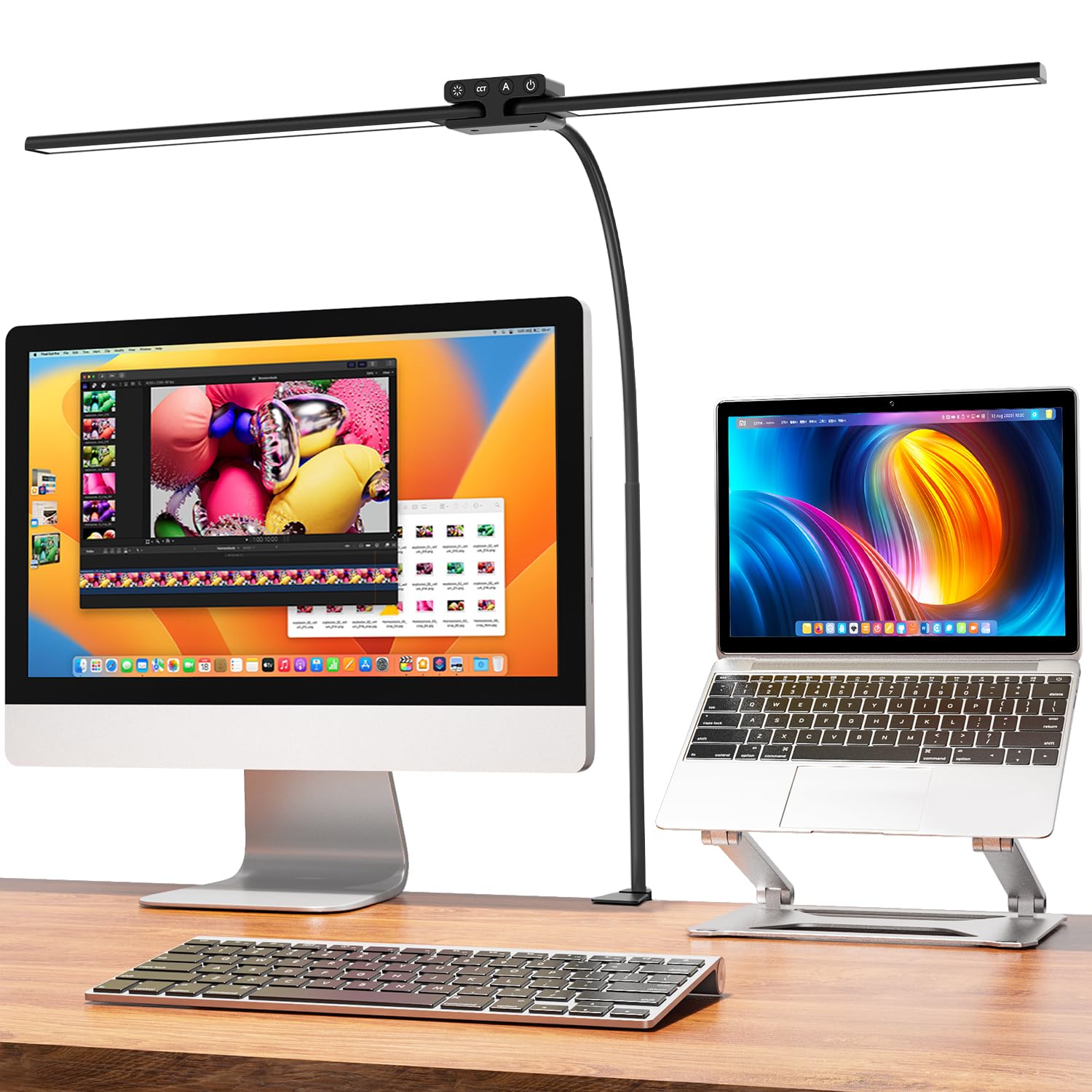Desk Light Stand Light 24W Desk 80CM Wide Double Light Bar Desk Light Clamp Type EppieBasic 1200LM Bright Stepless Dimming 4 Level Color Temperature чорний
Desk Light Stand Light 24W Desk 80CM Wide Double Light Bar Desk Light Clamp Type EppieBasic 1200LM Bright Stepless Dimming 4 Level Color Temperature чорний