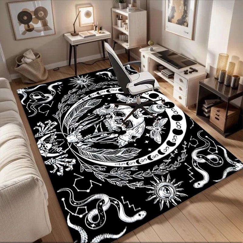 Dark Mystic Skull & Snake Wall Art Print Office Mat Perfect for Home Decor Office Desk Chair Rugs Chair Carpet for office Polyester Chair M 60cm by 90cm
Dark Mystic Skull & Snake Wall Art Print Office Mat Perfect for Home Decor Office Desk Chair Rugs Chair Carpet for office Polyester Chair M 60cm by 90cm