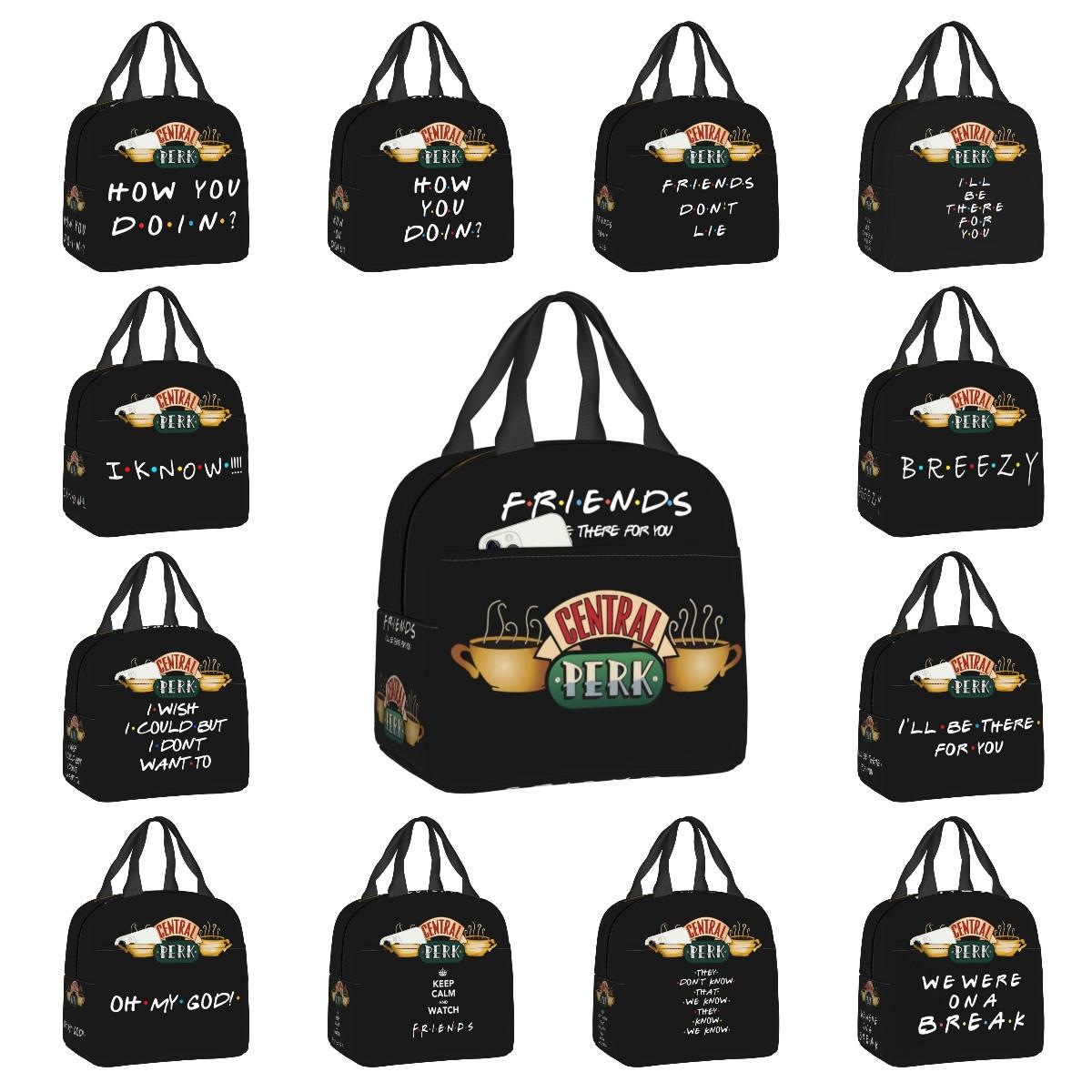 Изолированная сумка для обеда Central Perk Friends для женщин, герметичная термохолодильник для ТВ-шоу, сумка для обеда, офиса, пикника, путешествий
Изолированная сумка для обеда Central Perk Friends для женщин, герметичная термохолодильник для ТВ-шоу, сумка для обеда, офиса, пикника, путешествий