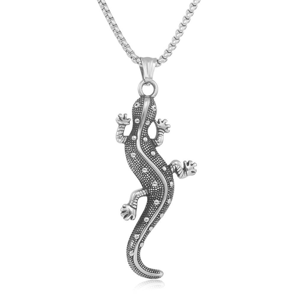 Unisex Titanium Steel Gecko Pendant - Punk Retro Style Pendant Only
Unisex Titanium Steel Gecko Pendant - Punk Retro Style Pendant Only
