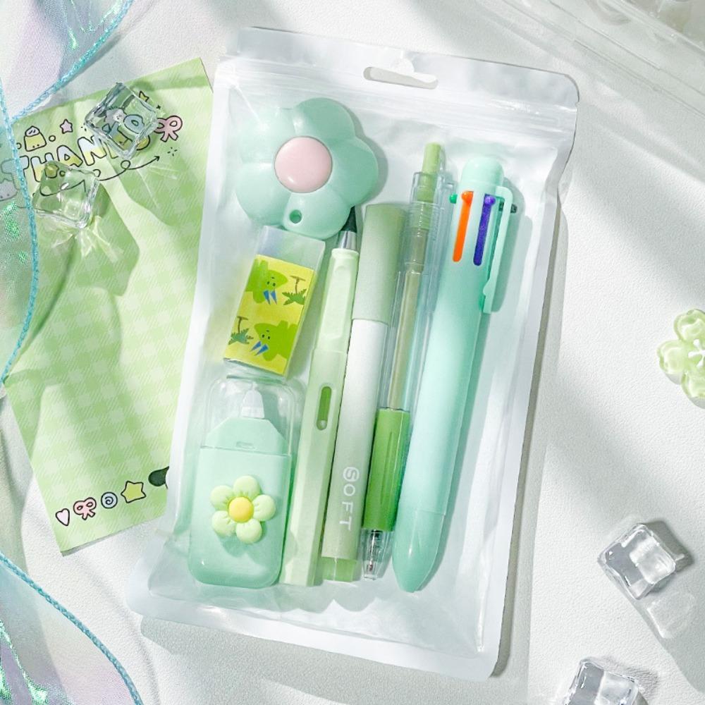 Cute Flower Gel Pen School Supplies Kit Highlighter Portable Pencil Eraser School Office зелений
Cute Flower Gel Pen School Supplies Kit Highlighter Portable Pencil Eraser School Office зелений