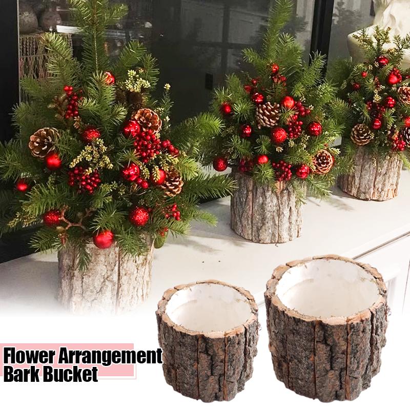 Christmas Bark Barrel Succulent Plants Flower Vase Packaging Barrel Flower Pot Dried Flower Box Xmas Decor Vintage Candle Holder
Christmas Bark Barrel Succulent Plants Flower Vase Packaging Barrel Flower Pot Dried Flower Box Xmas Decor Vintage Candle Holder