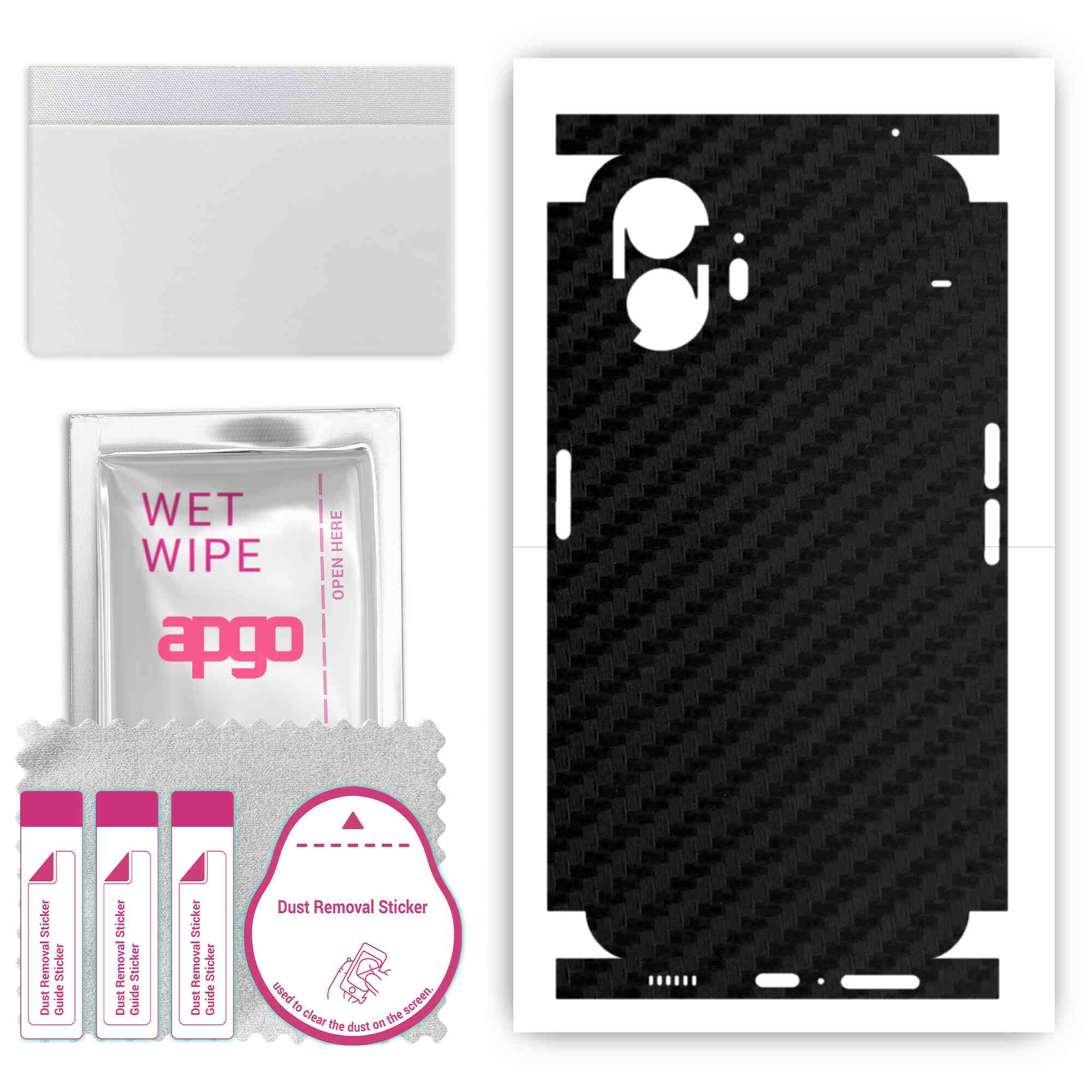 apgo Protective Skin Sticker for the back+sides compatible with Nothing Phone 2, Full Wrap Film, Foil, Vinyl - Pattern Carbon Black
apgo Protective Skin Sticker for the back+sides compatible with Nothing Phone 2, Full Wrap Film, Foil, Vinyl - Pattern Carbon Black