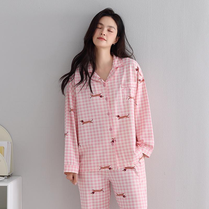 Ladies Cartoon Long Sleeve Pajama Set - Lycra Cotton, Turn-Down Collar, Cardigan Style XXL (Height 170-175 cm, Weight 140-160 lbs)
Ladies Cartoon Long Sleeve Pajama Set - Lycra Cotton, Turn-Down Collar, Cardigan Style XXL (Height 170-175 cm, Weight 140-160 lbs)