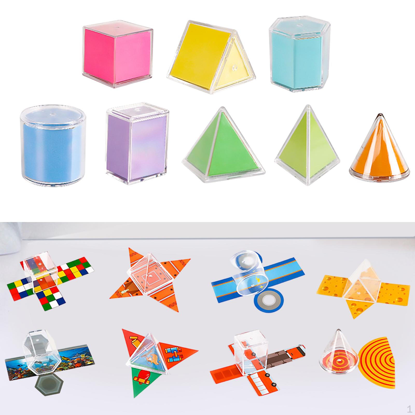 8 Штук Геометричних Фігур Математичні Маніпулятиви Прозорі 3D та 2D Розкладні Сітки для Дитячого Садка Дому
8 Штук Геометричних Фігур Математичні Маніпулятиви Прозорі 3D та 2D Розкладні Сітки для Дитячого Садка Дому