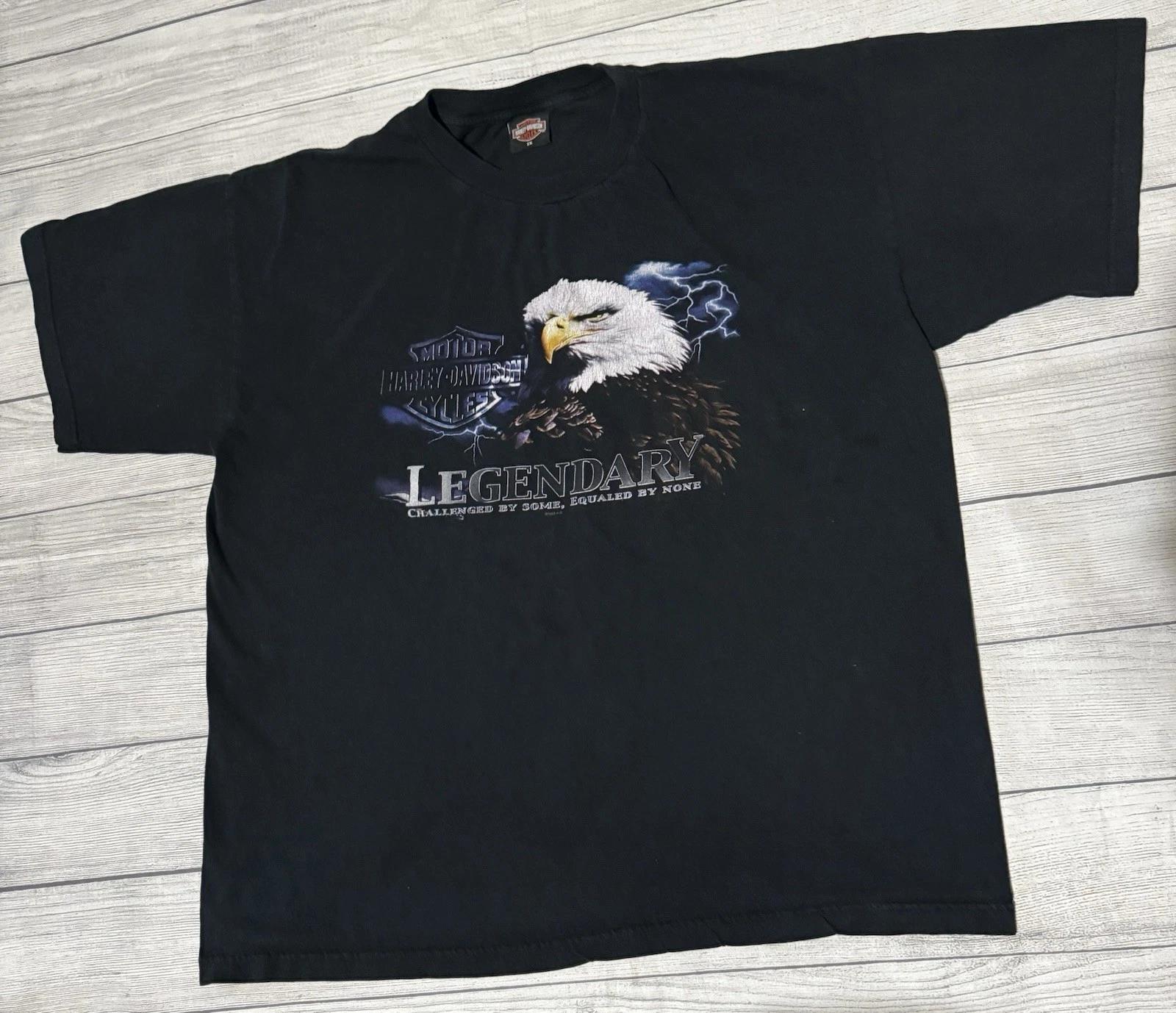 Harley Davidson Y2K T Shirt Legendary Lightning Eagle Silverdale WA 2003 Size 2X S
Harley Davidson Y2K T Shirt Legendary Lightning Eagle Silverdale WA 2003 Size 2X S