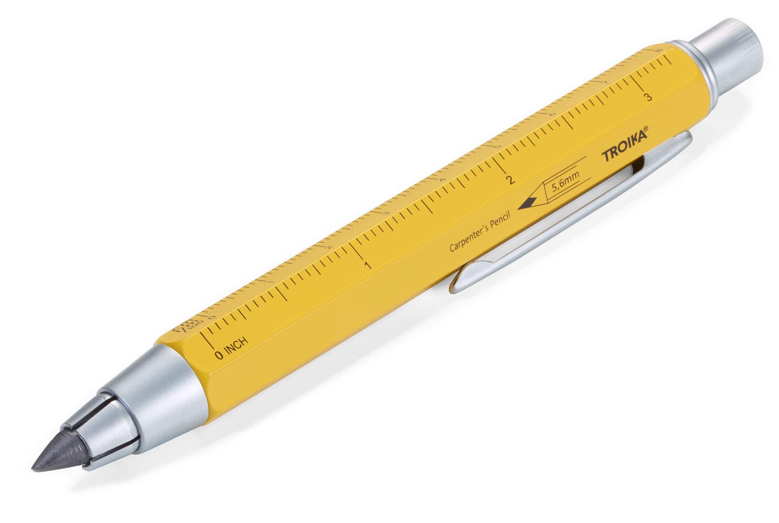 TROIKA Drop Lead Holder Clutch Pencil for ZIMMERMANN Pencil HB with Integrated Yellow 5.6mm Carpenter s (5.6mm Lead) Centimeter/Inch Ruler, Sharpener,
TROIKA Drop Lead Holder Clutch Pencil for ZIMMERMANN Pencil HB with Integrated Yellow 5.6mm Carpenter s (5.6mm Lead) Centimeter/Inch Ruler, Sharpener,