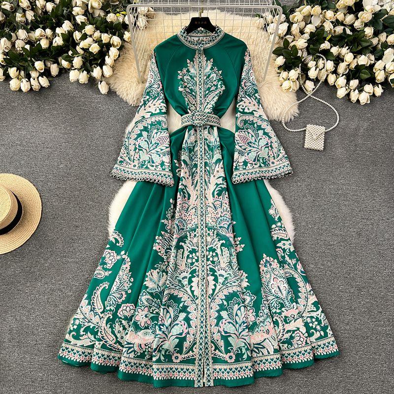 Spring New Arrival French Style Vintage Court Style Print Dress Women s Fancy Loose Fitted Waist Flare-Sleeve Dress Green 2XL
Spring New Arrival French Style Vintage Court Style Print Dress Women s Fancy Loose Fitted Waist Flare-Sleeve Dress Green 2XL