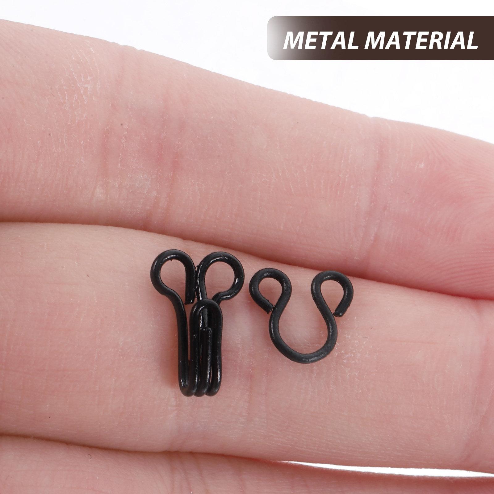 50Pcs Innerwear Hooks and Eyes Metal Closure Sewing Fasteners Silver Black for Bra Skirts Trousers Clothing Hooks 1.8X1.1X0.3CM
50Pcs Innerwear Hooks and Eyes Metal Closure Sewing Fasteners Silver Black for Bra Skirts Trousers Clothing Hooks 1.8X1.1X0.3CM