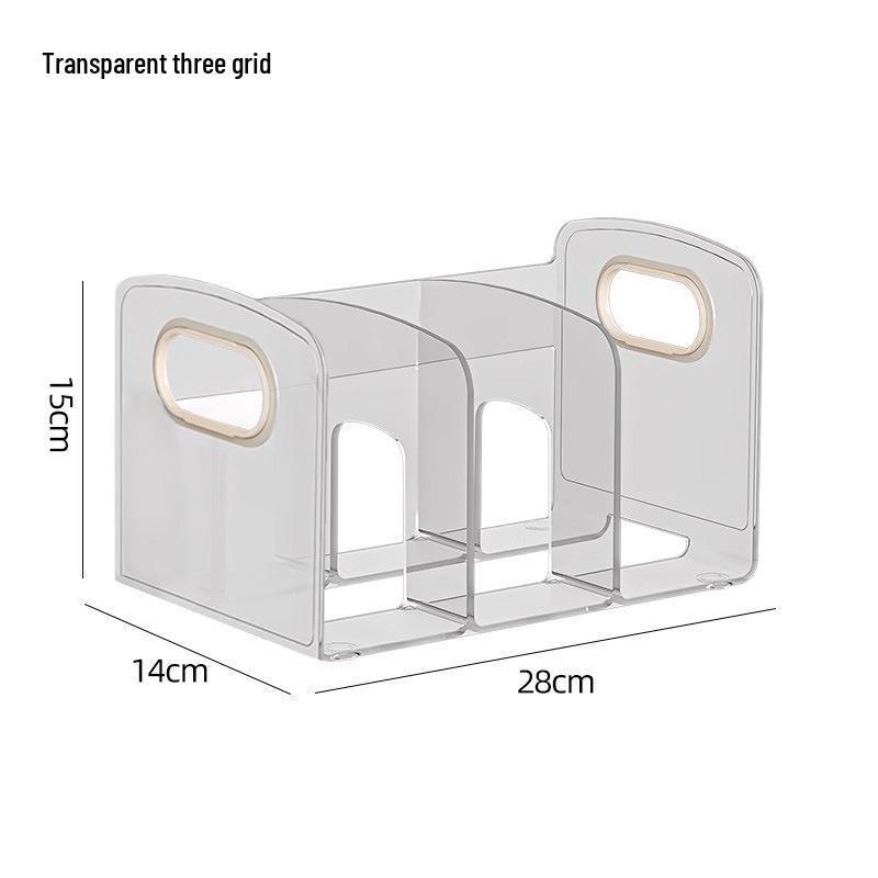 Transparent Multi-Compartment Desktop Organizer: Acrylic Bookend, Bookshelf, Pen Holder, and Storage Rack
Transparent Multi-Compartment Desktop Organizer: Acrylic Bookend, Bookshelf, Pen Holder, and Storage Rack