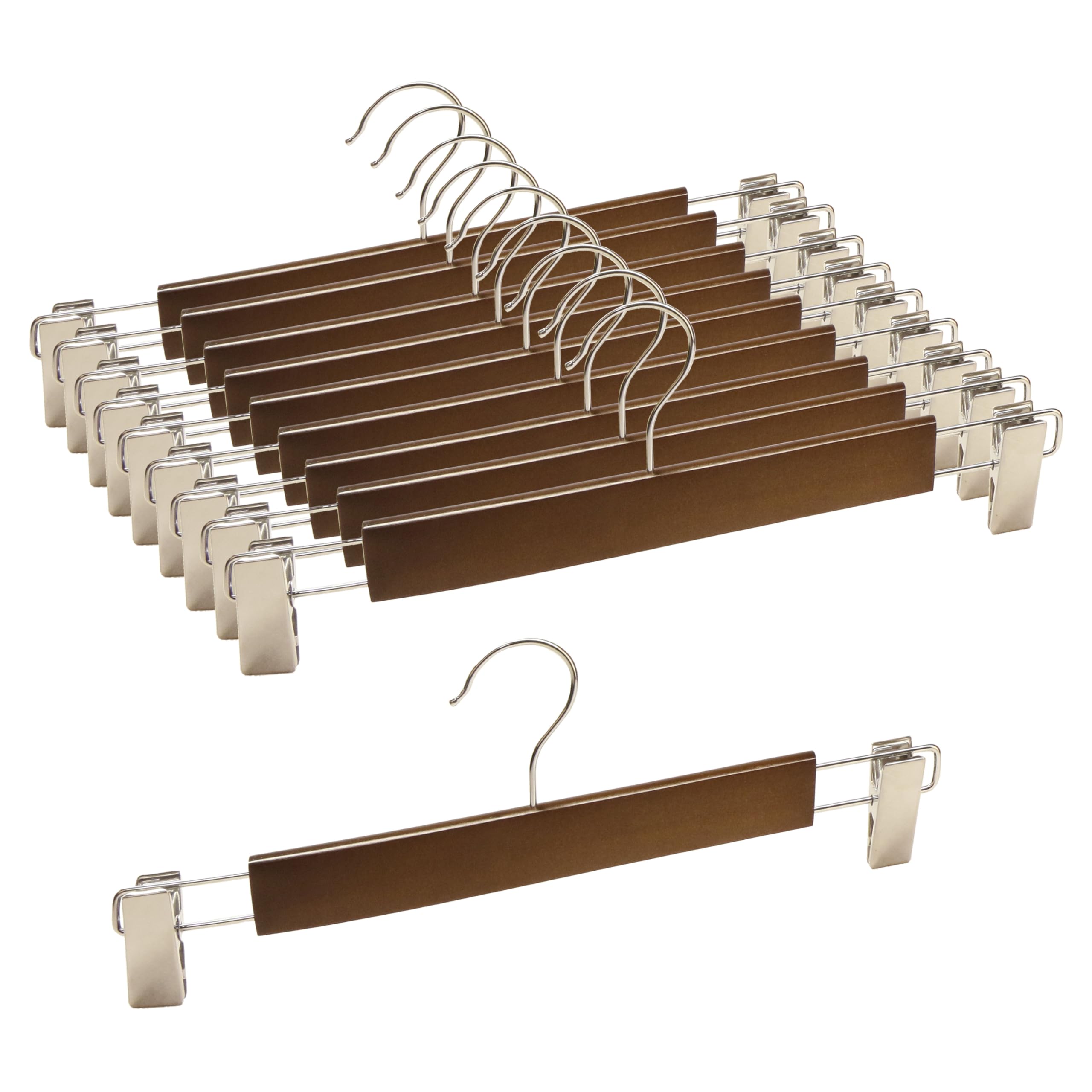 Taiyo no kai (Sun Fish) Pants Hanger/Skirt Hanger with Adjustable Width and Non-Marking Clips for Drying Pants, Skirts, and Other Clothing (Brown, 10)
Taiyo no kai (Sun Fish) Pants Hanger/Skirt Hanger with Adjustable Width and Non-Marking Clips for Drying Pants, Skirts, and Other Clothing (Brown, 10)