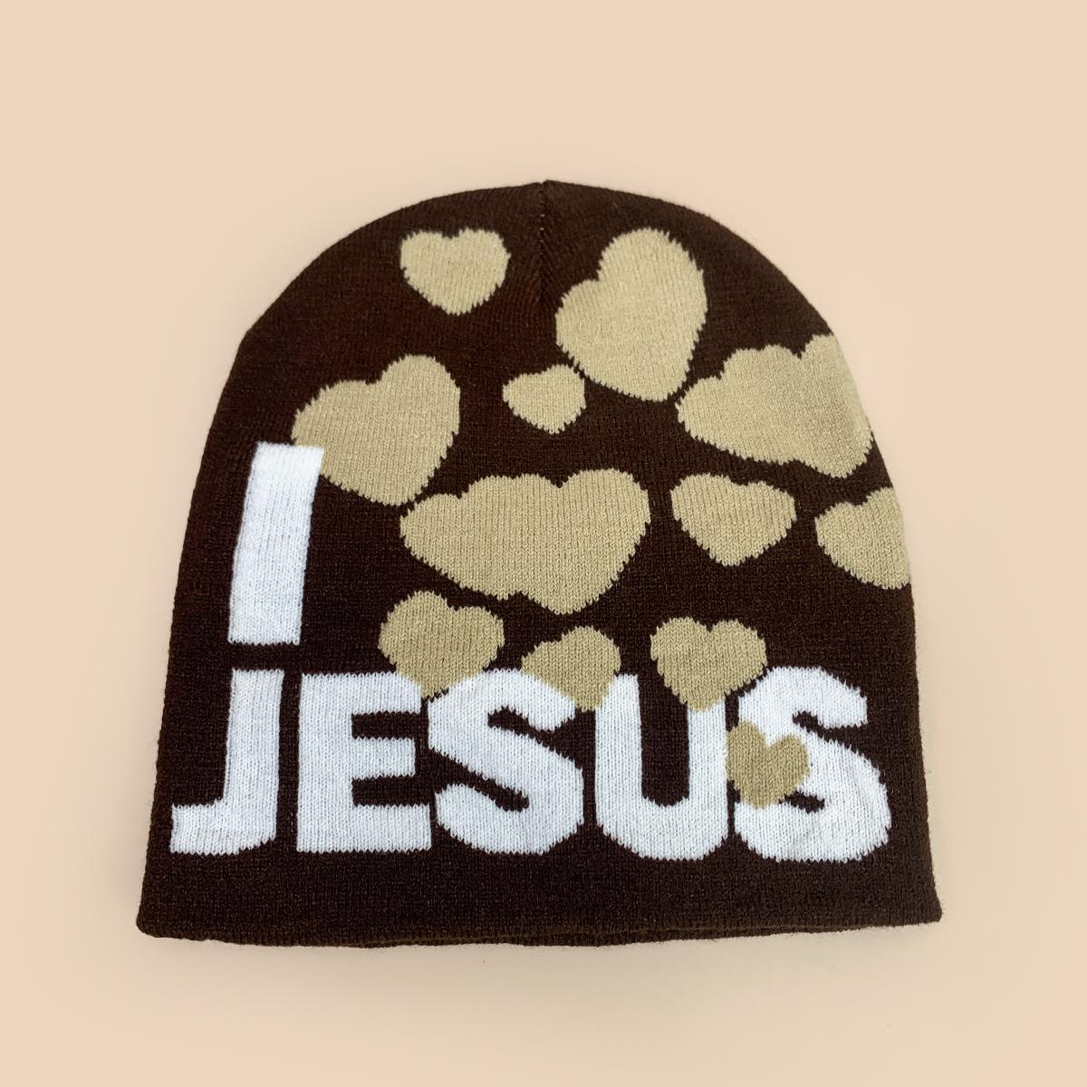 Jacquard Love Jesus Letters Knitted Hats American Style New Men Women Warm Personal Fashion Street Versatile ins Hip-hop Beanies 54-60cm
Jacquard Love Jesus Letters Knitted Hats American Style New Men Women Warm Personal Fashion Street Versatile ins Hip-hop Beanies 54-60cm