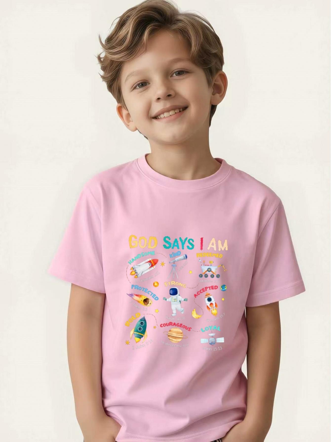 Boys printed short-sleeved T-shirt summer children s tops casual and versatile for middle and older children 160
Boys printed short-sleeved T-shirt summer children s tops casual and versatile for middle and older children 160