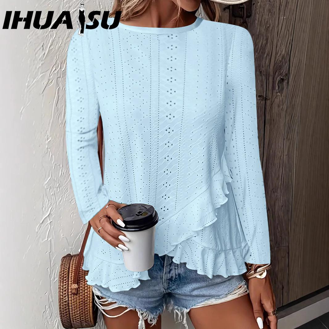 IHUASU Весна-лето женская модная повседневная однотонная футболка с длинным рукавом и круглым вырезом S белый
IHUASU Весна-лето женская модная повседневная однотонная футболка с длинным рукавом и круглым вырезом S белый