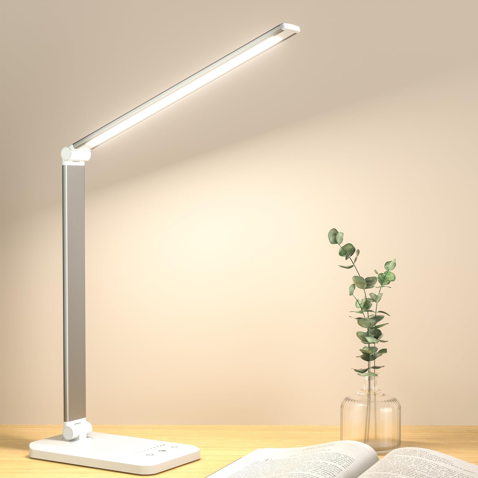 Desk Light LED Cordless Rechargeable Stand Light 10 Level Dimming 5 Level Color Adjustment Timer Function High Brightness Desk Light USB Powered Desk білий
Desk Light LED Cordless Rechargeable Stand Light 10 Level Dimming 5 Level Color Adjustment Timer Function High Brightness Desk Light USB Powered Desk білий