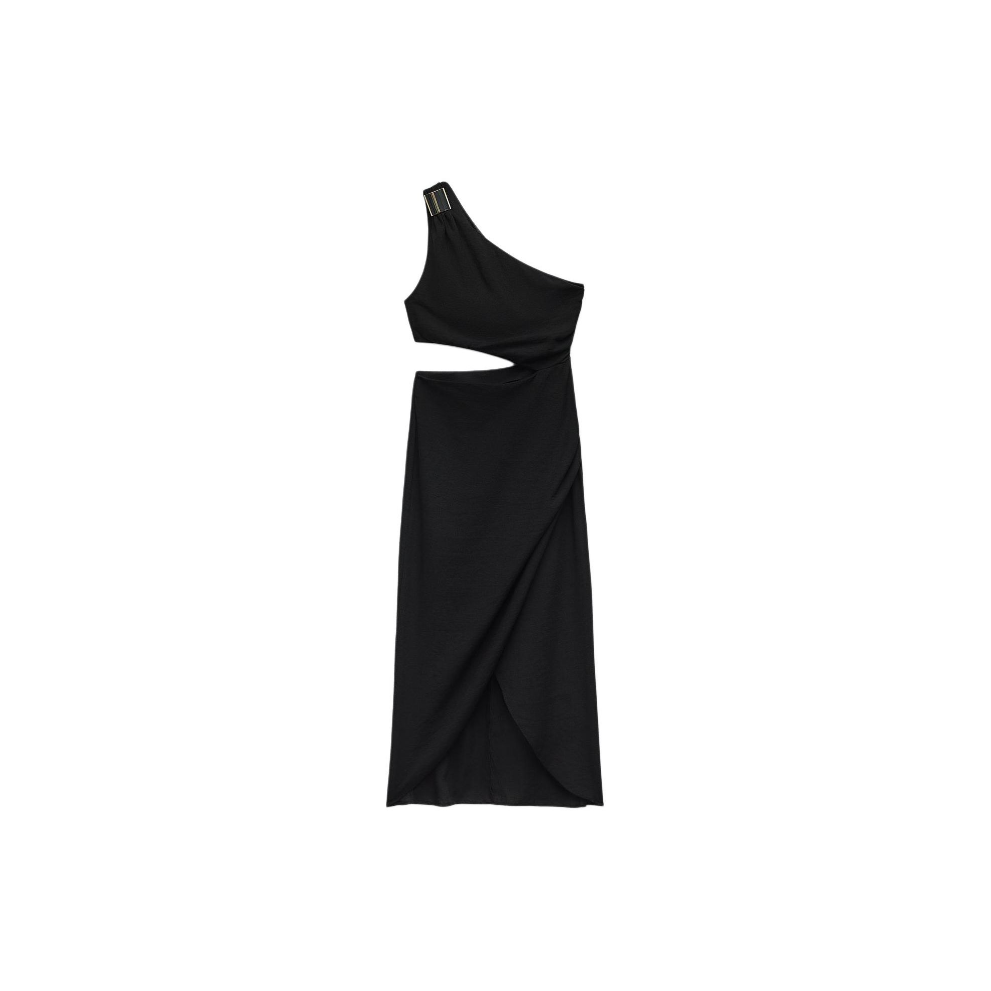 Zara Однотонное асимметричное платье без рукавов с асимметричным вырезом, облегающее, миди, женские платья, черное 3897160-800 XS
Zara Однотонное асимметричное платье без рукавов с асимметричным вырезом, облегающее, миди, женские платья, черное 3897160-800 XS