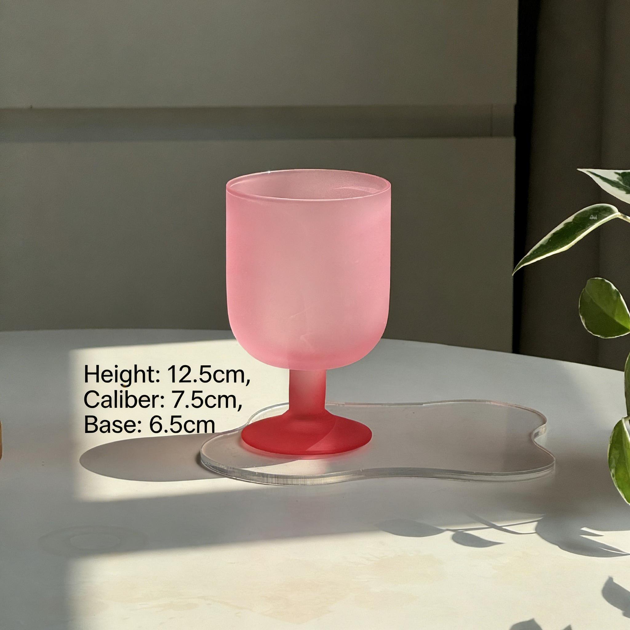 Vintage Morandi Matte Glass Cup Goblet Handle Candy Pink Short Stem Tumbler for Juice & Wineet 301-400ml
Vintage Morandi Matte Glass Cup Goblet Handle Candy Pink Short Stem Tumbler for Juice & Wineet 301-400ml