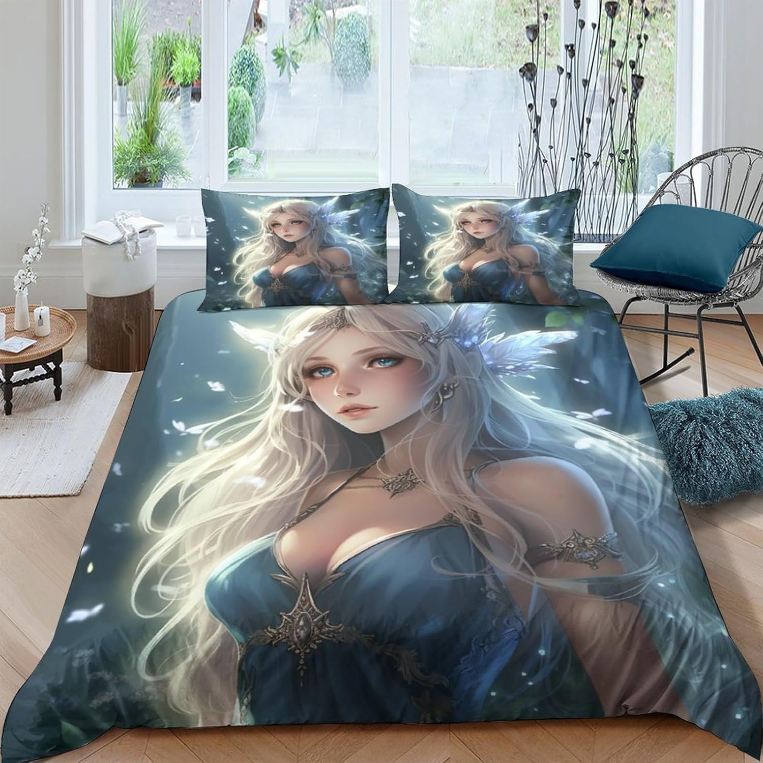 Butterfly Fairy Duvet Cover Queen King Size Princess Fantasy Fairytale Jungle Natural Bedding Set Girls Women Room Decor 3 Pcs EU Single(135x200cm)
Butterfly Fairy Duvet Cover Queen King Size Princess Fantasy Fairytale Jungle Natural Bedding Set Girls Women Room Decor 3 Pcs EU Single(135x200cm)