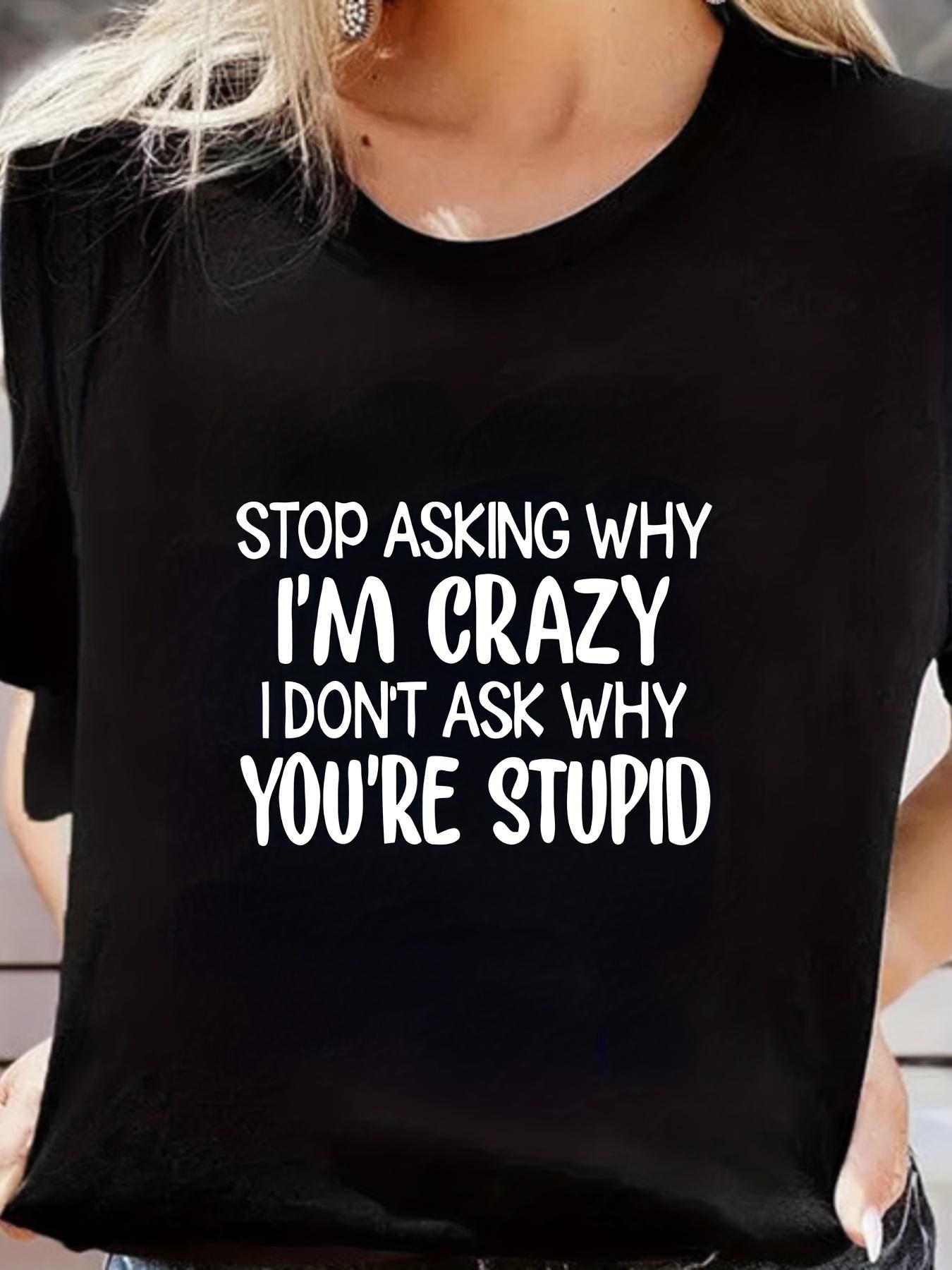 Crazy Stupid Letter Short Sleeved T-shirts, Solid Loose Crew Neck Comfort Sweatshirt, Women s T-shirts 5XL різнокольоровий
Crazy Stupid Letter Short Sleeved T-shirts, Solid Loose Crew Neck Comfort Sweatshirt, Women s T-shirts 5XL різнокольоровий