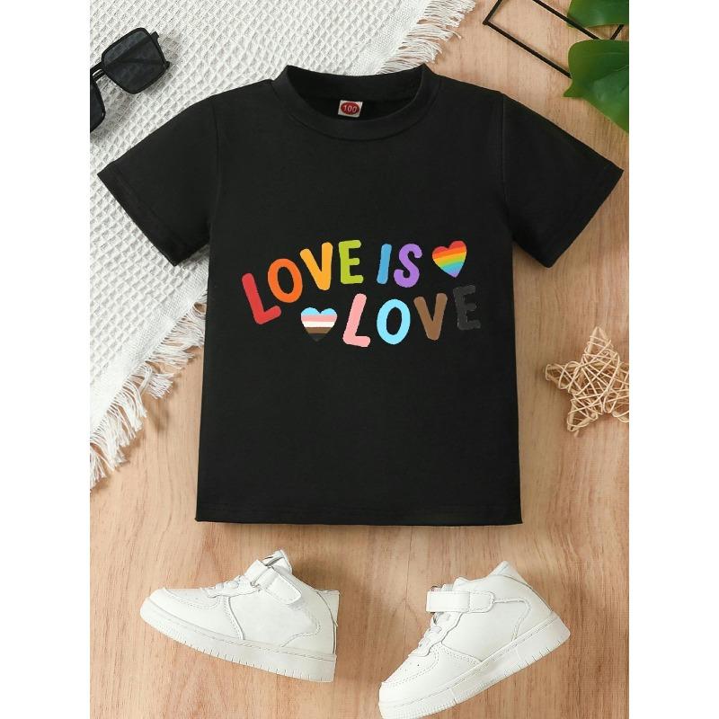 European sizes Colorful Slogan love Is Love Printed Short-sleeved T-shirt, Trendy Summer Top, Casual Round Neck Design 98cm чёрный
European sizes Colorful Slogan love Is Love Printed Short-sleeved T-shirt, Trendy Summer Top, Casual Round Neck Design 98cm чёрный