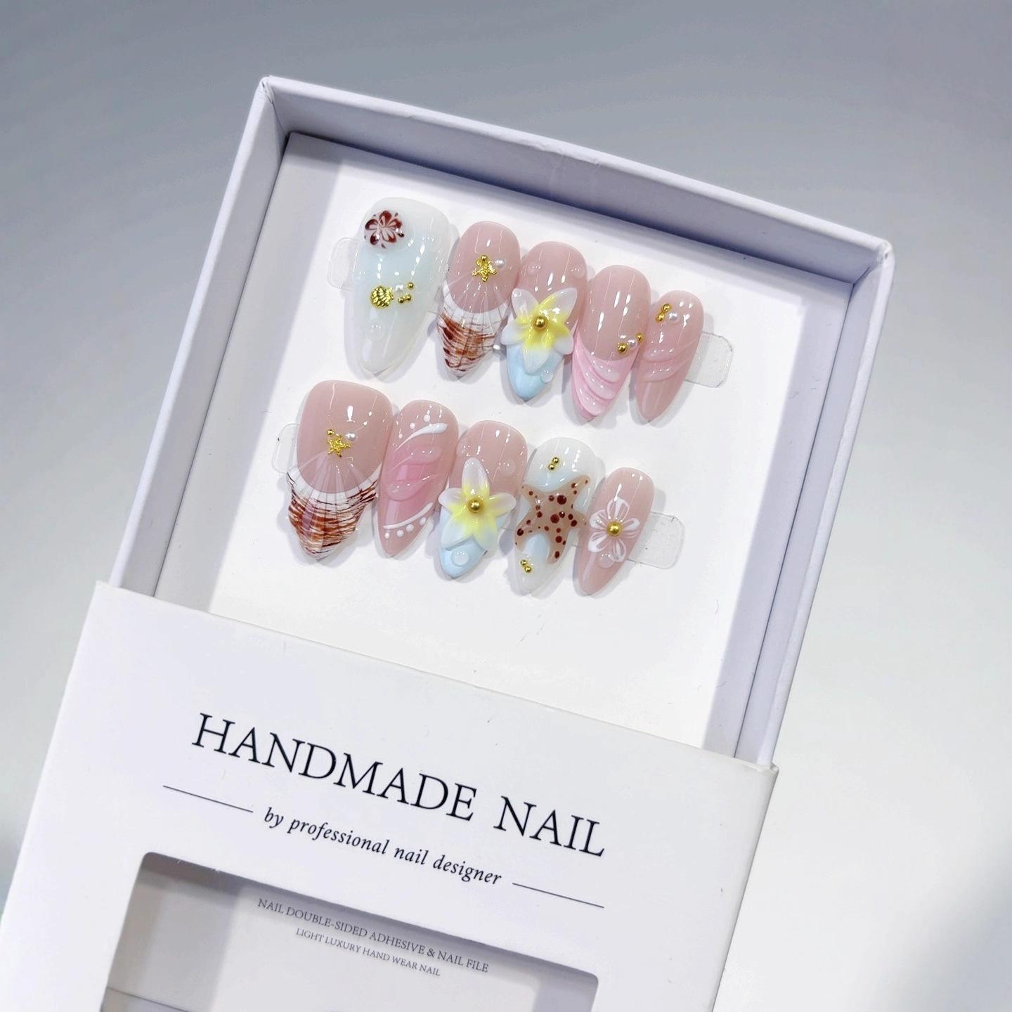Sweetheart Barbie Chinese Almond Nail Pinched Flower Relief Versatile Fairy Handmade Nail Fake Nails XS
Sweetheart Barbie Chinese Almond Nail Pinched Flower Relief Versatile Fairy Handmade Nail Fake Nails XS