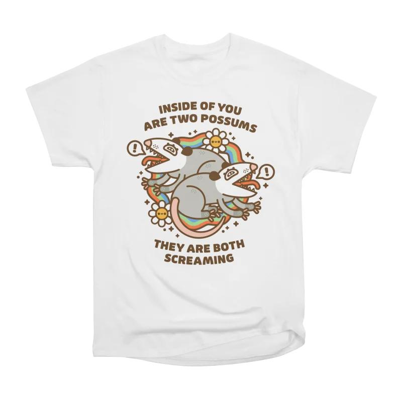 Men Casual Shirts Short Sleeves INSIDE OF YOU ARE TWO POSSUMS White Tees Oversized T-shirts XXXL білий
Men Casual Shirts Short Sleeves INSIDE OF YOU ARE TWO POSSUMS White Tees Oversized T-shirts XXXL білий