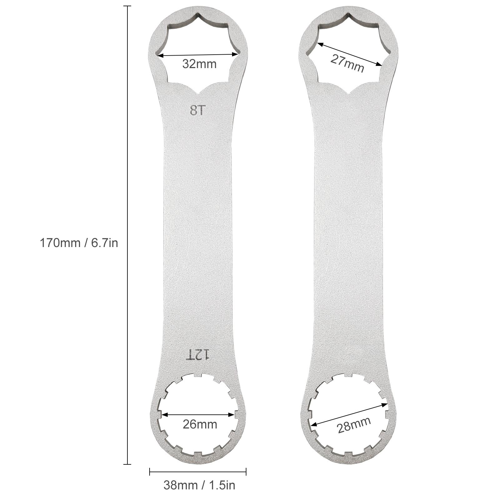 Bike Suspension Fork Wrench Stainless Steel Bicycle Top Cap Spanner Remover Tool
Bike Suspension Fork Wrench Stainless Steel Bicycle Top Cap Spanner Remover Tool