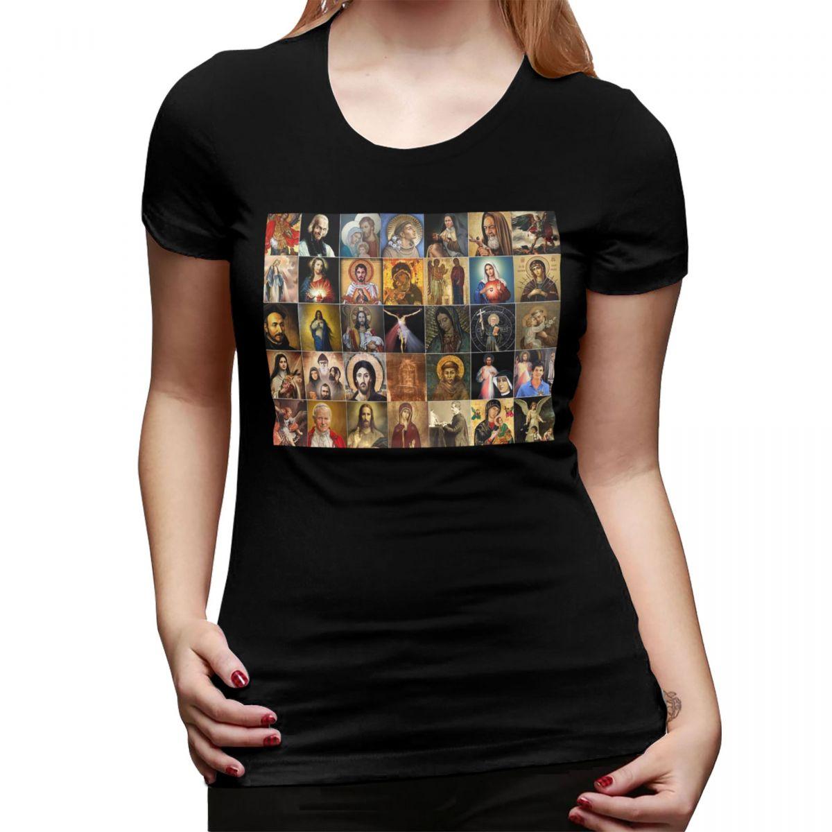 Saints Jesus Mary I Trust In You TShirt for Women Round Neck Streetwear T Shirts Womens Tees Short Summer Clothes Tops 4XL
Saints Jesus Mary I Trust In You TShirt for Women Round Neck Streetwear T Shirts Womens Tees Short Summer Clothes Tops 4XL
