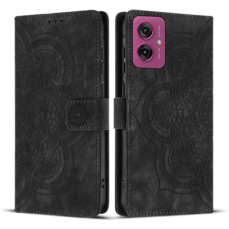 For Motorola Moto G55 5G Leather Case WANLONFENG HDM Series Mandala Imprint Wallet Stand Phone Cover Black
For Motorola Moto G55 5G Leather Case WANLONFENG HDM Series Mandala Imprint Wallet Stand Phone Cover Black