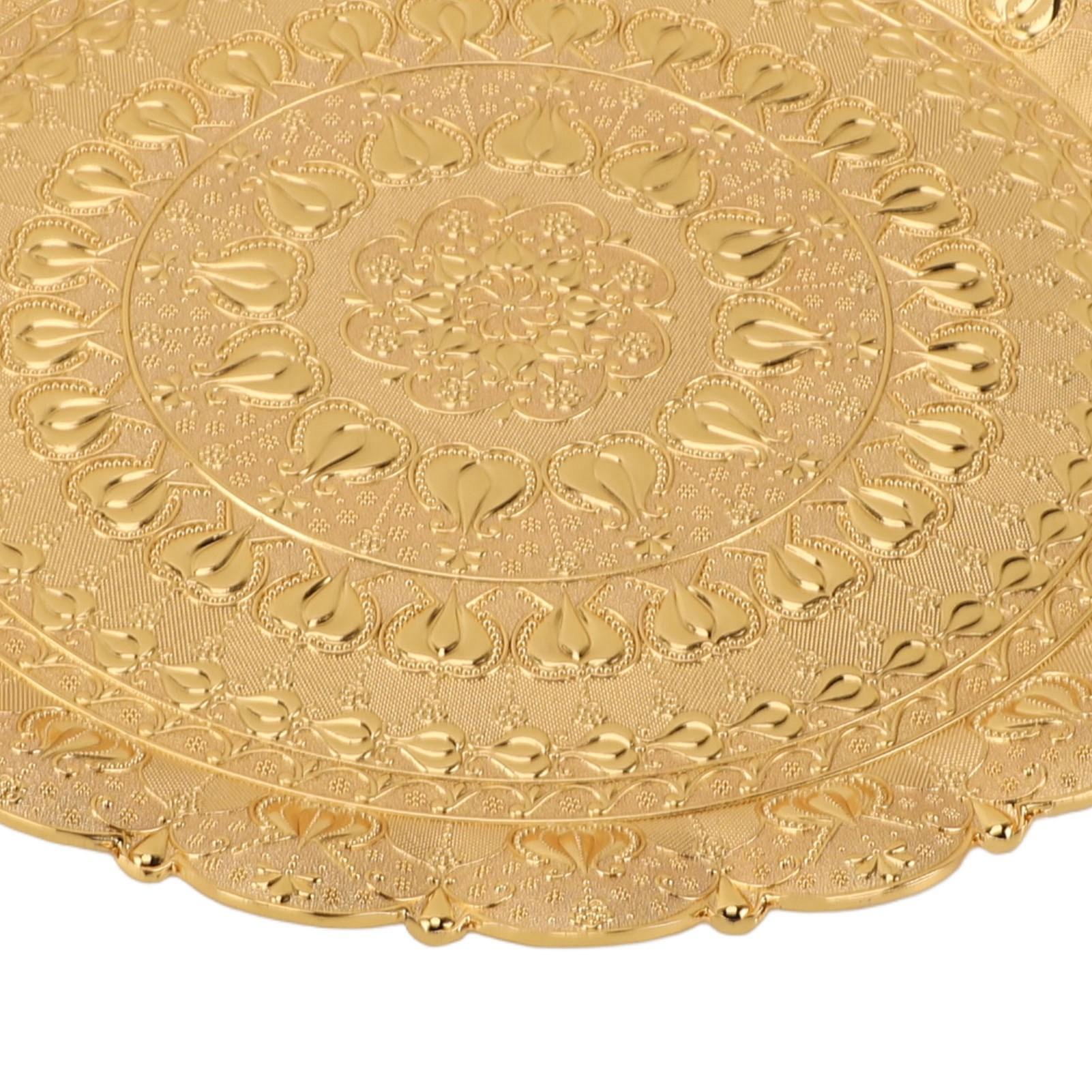 Turkish Tea Coffee Serving Tray Vintage Style Embossed Pattern Round Coffee Plate for Bar Outdoor золотий
Turkish Tea Coffee Serving Tray Vintage Style Embossed Pattern Round Coffee Plate for Bar Outdoor золотий