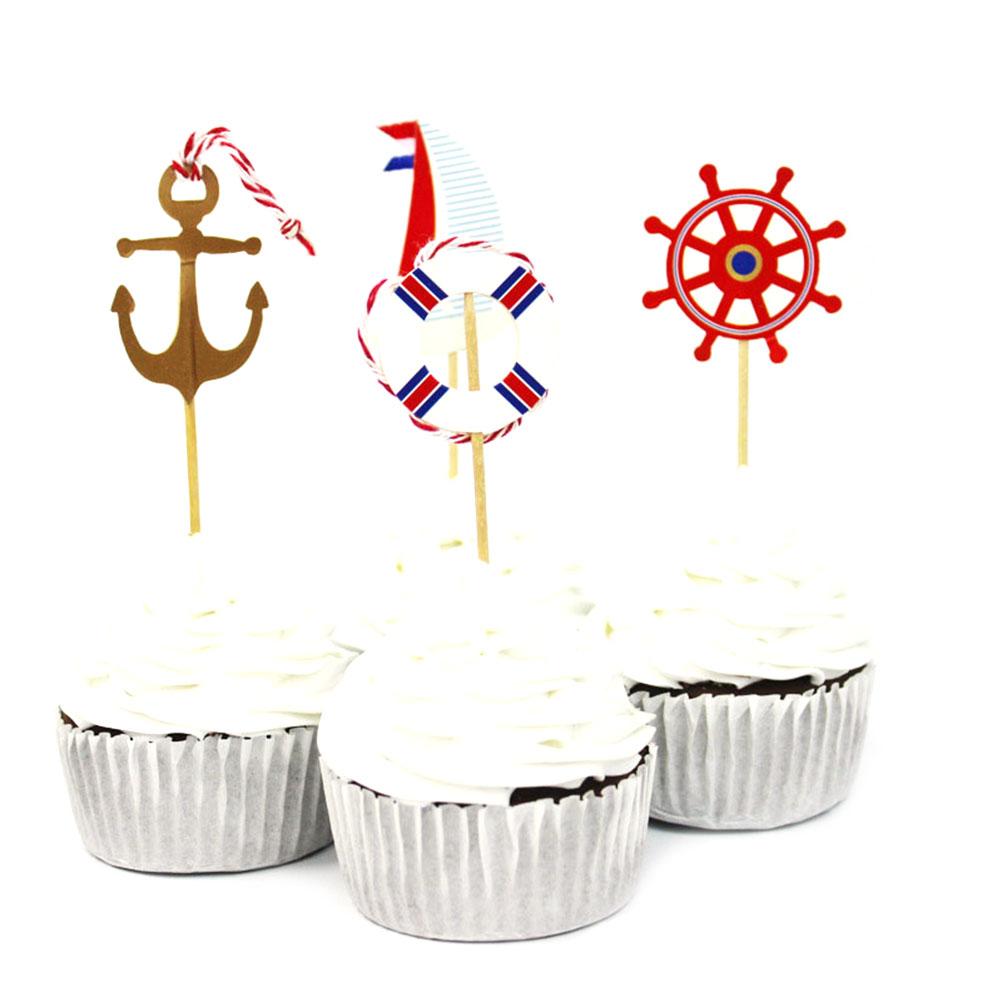 24pcs Sailing Cake Toppers Nautical Party Picks Birthday Wedding Decor Sailboat Anchor Themes Cupcake Inserts Cake Decorations
24pcs Sailing Cake Toppers Nautical Party Picks Birthday Wedding Decor Sailboat Anchor Themes Cupcake Inserts Cake Decorations