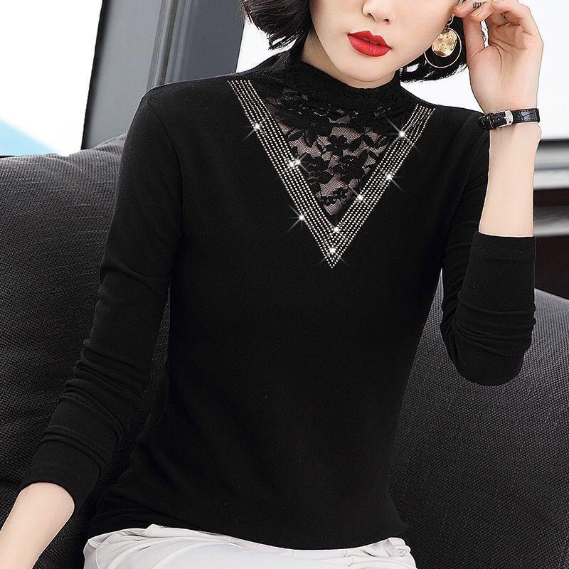 Fleece thickened bottoming shirt for women s 2025 new autumn and winter warm inner with semi-turtleneck lace mesh black top 4XL білий
Fleece thickened bottoming shirt for women s 2025 new autumn and winter warm inner with semi-turtleneck lace mesh black top 4XL білий