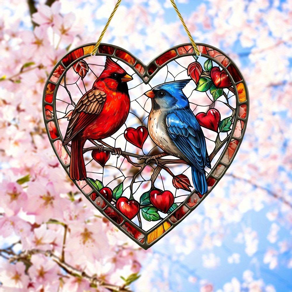 Ловец солнца «Кардинальное сердце». Расписной стеклянный декор для окна, дома и сада. Подарок на День святого Валентина или новоселье. чистый
Ловец солнца «Кардинальное сердце». Расписной стеклянный декор для окна, дома и сада. Подарок на День святого Валентина или новоселье. чистый